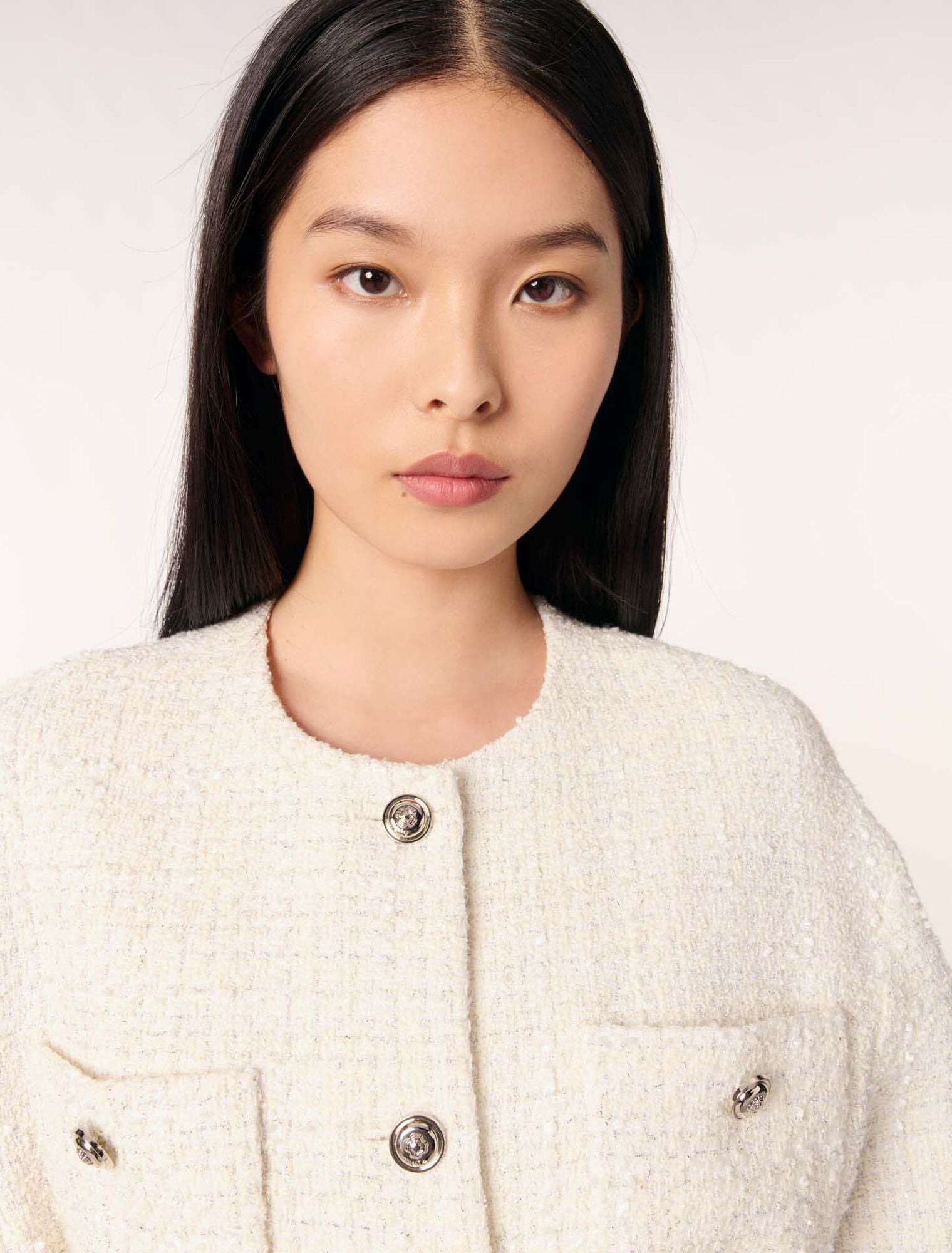 ジャケット・アウター Belted Frayed Tweed Jacket M Buy Belted Tweed Jacket Online in Dubai | Maje UAE
