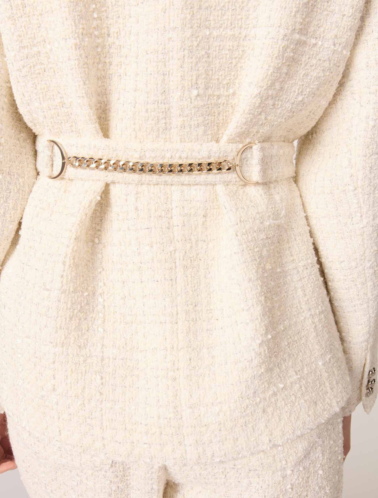ジャケット・アウター Belted Frayed Tweed Jacket M Buy Belted Tweed Jacket Online in Dubai | Maje UAE