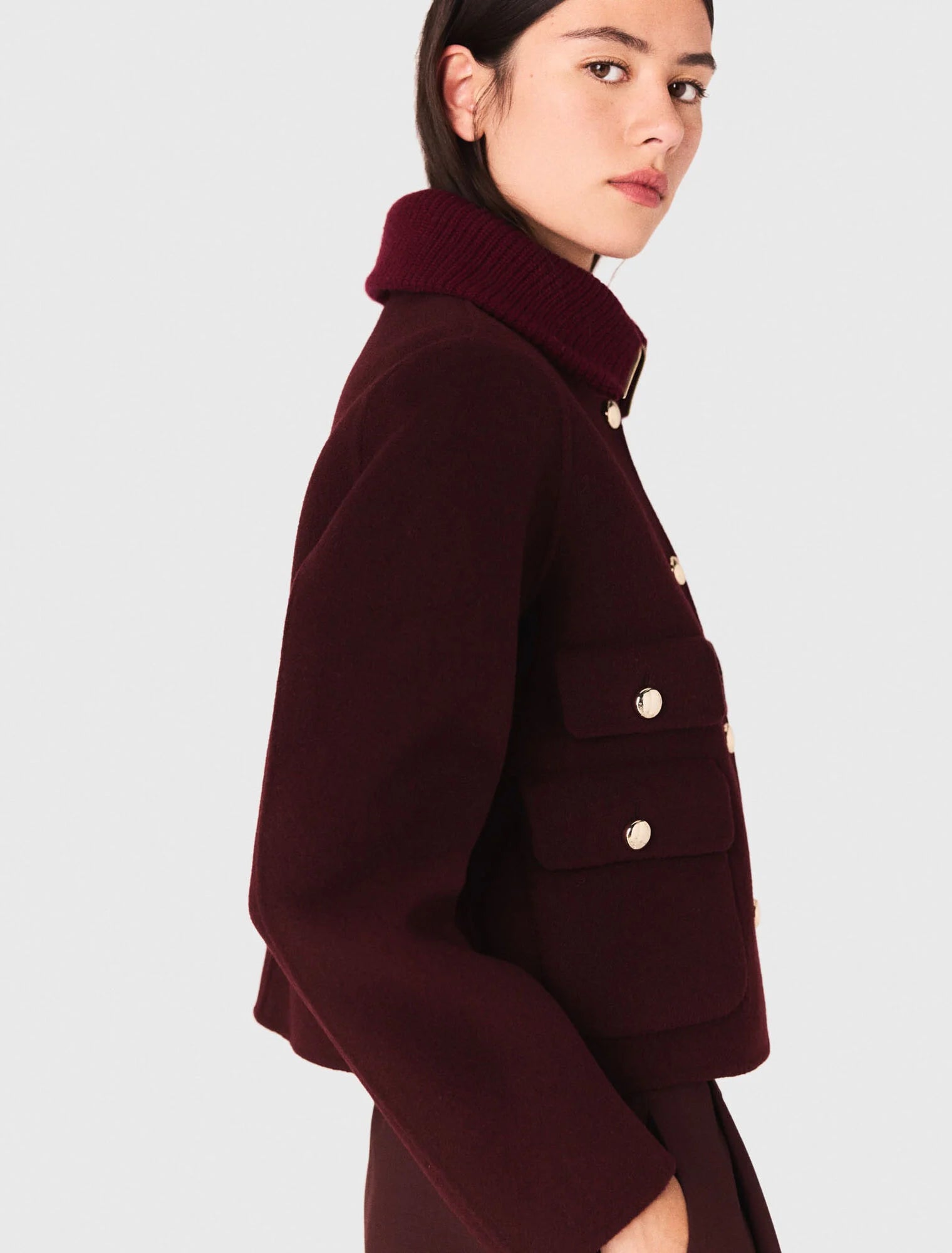 Reversible double-faced jacket Burgundy