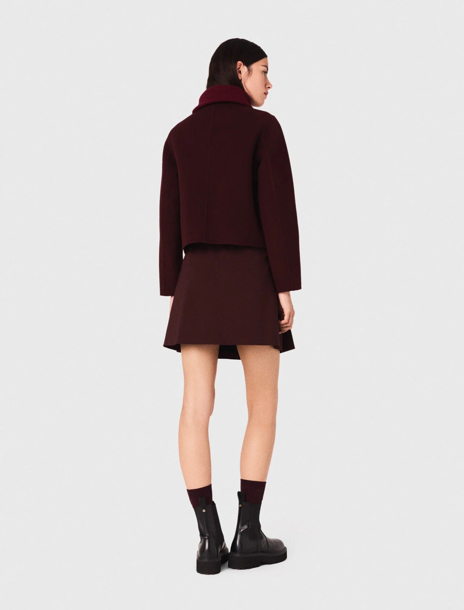 Reversible double-faced jacket Burgundy
