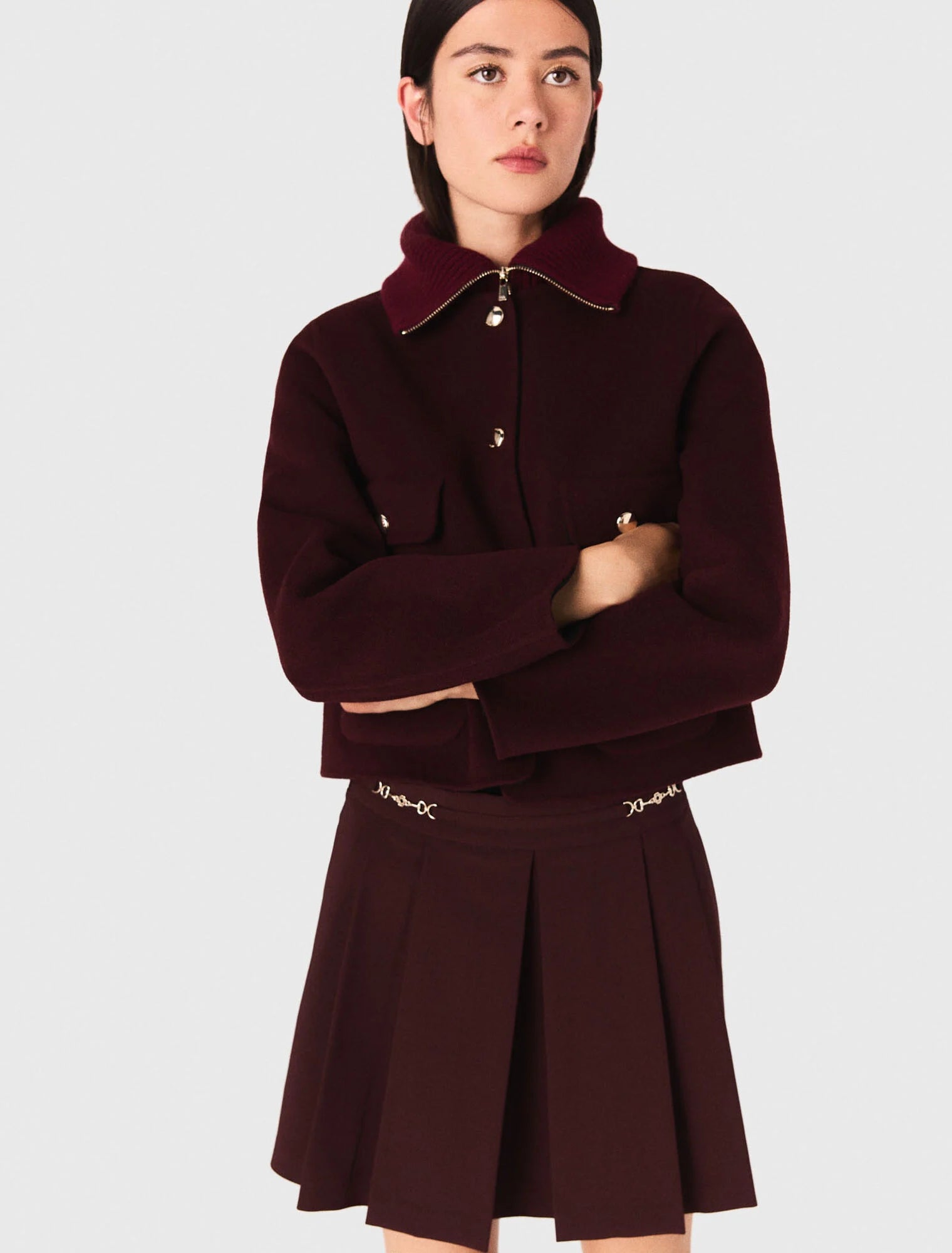 Reversible double-faced jacket Burgundy