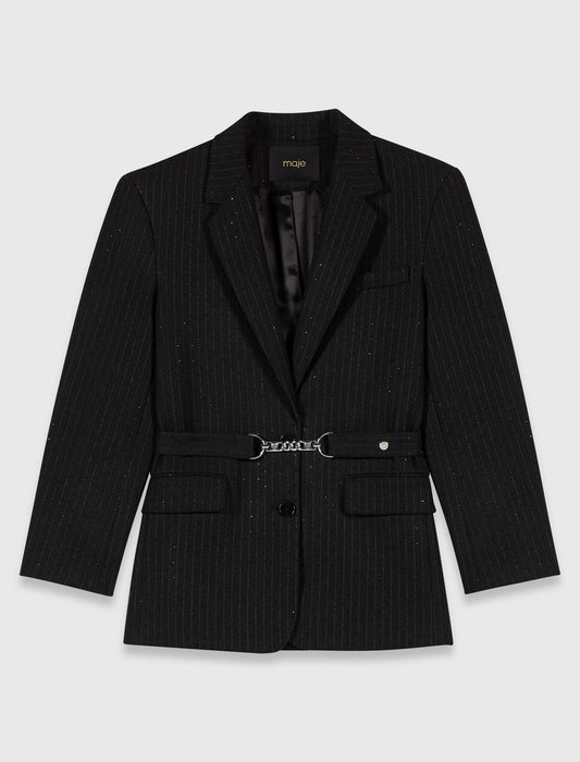 Rhinestone suit jacket Black