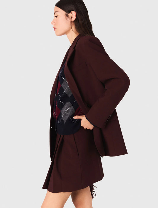 Belted suit jacket