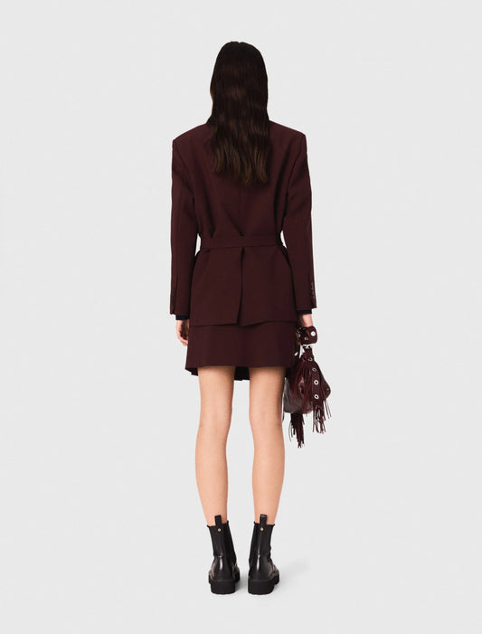 Belted suit jacket