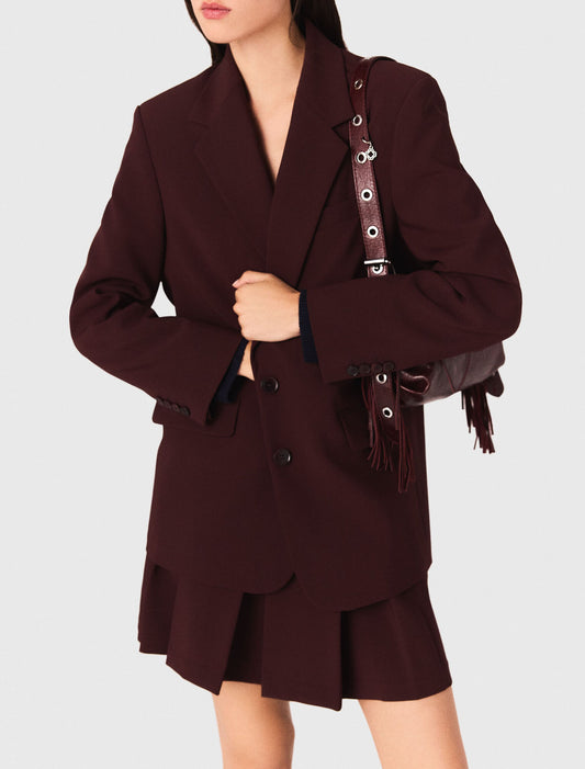Belted suit jacket