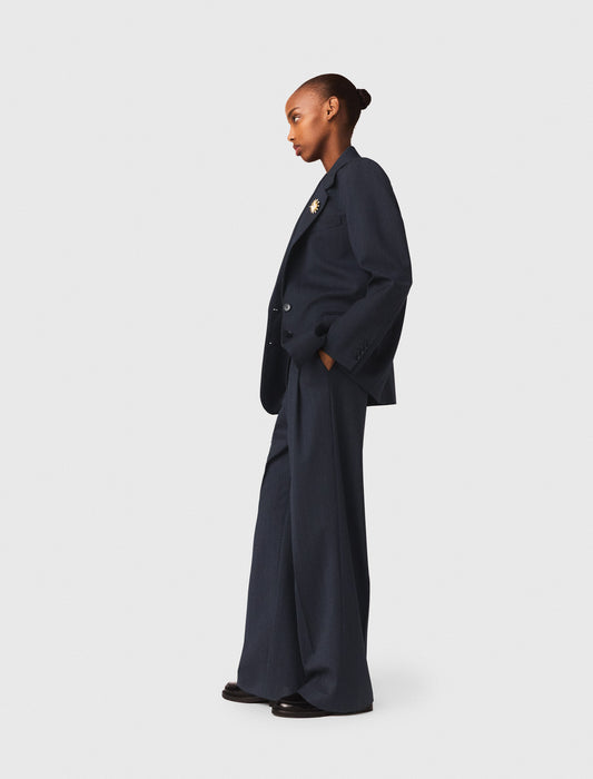 Striped Suit Jacket NAVY