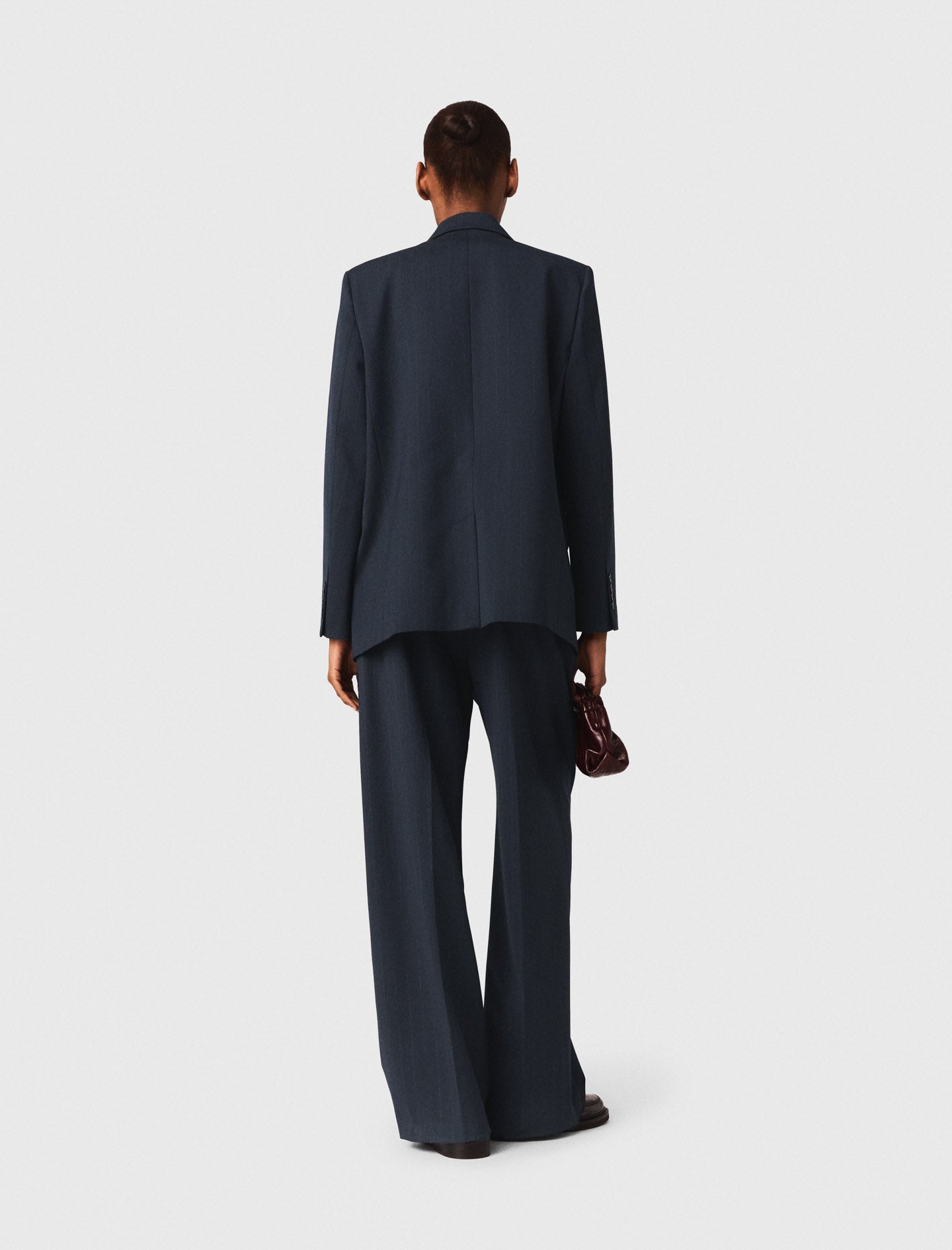 Striped Suit Jacket NAVY