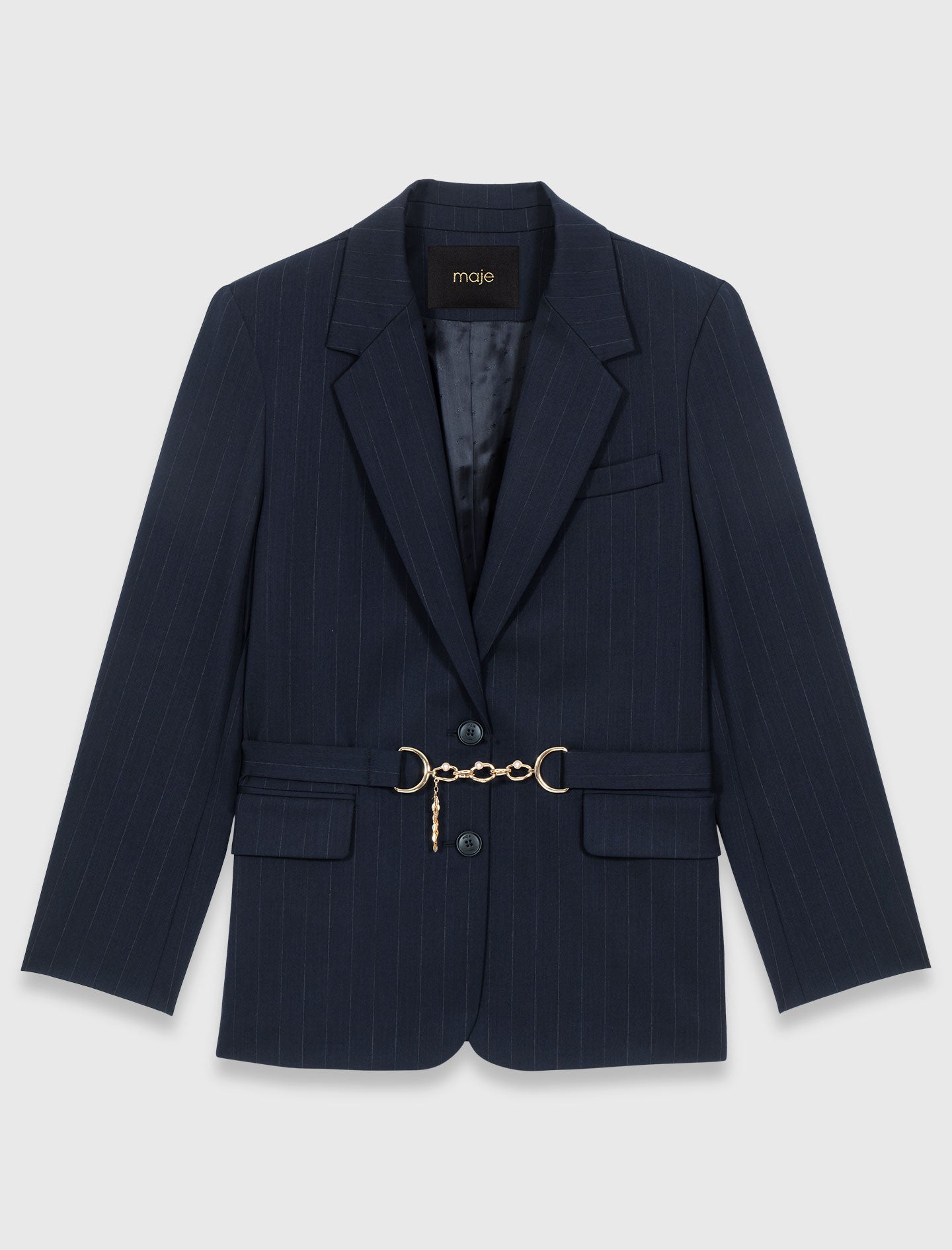 Striped Suit Jacket NAVY