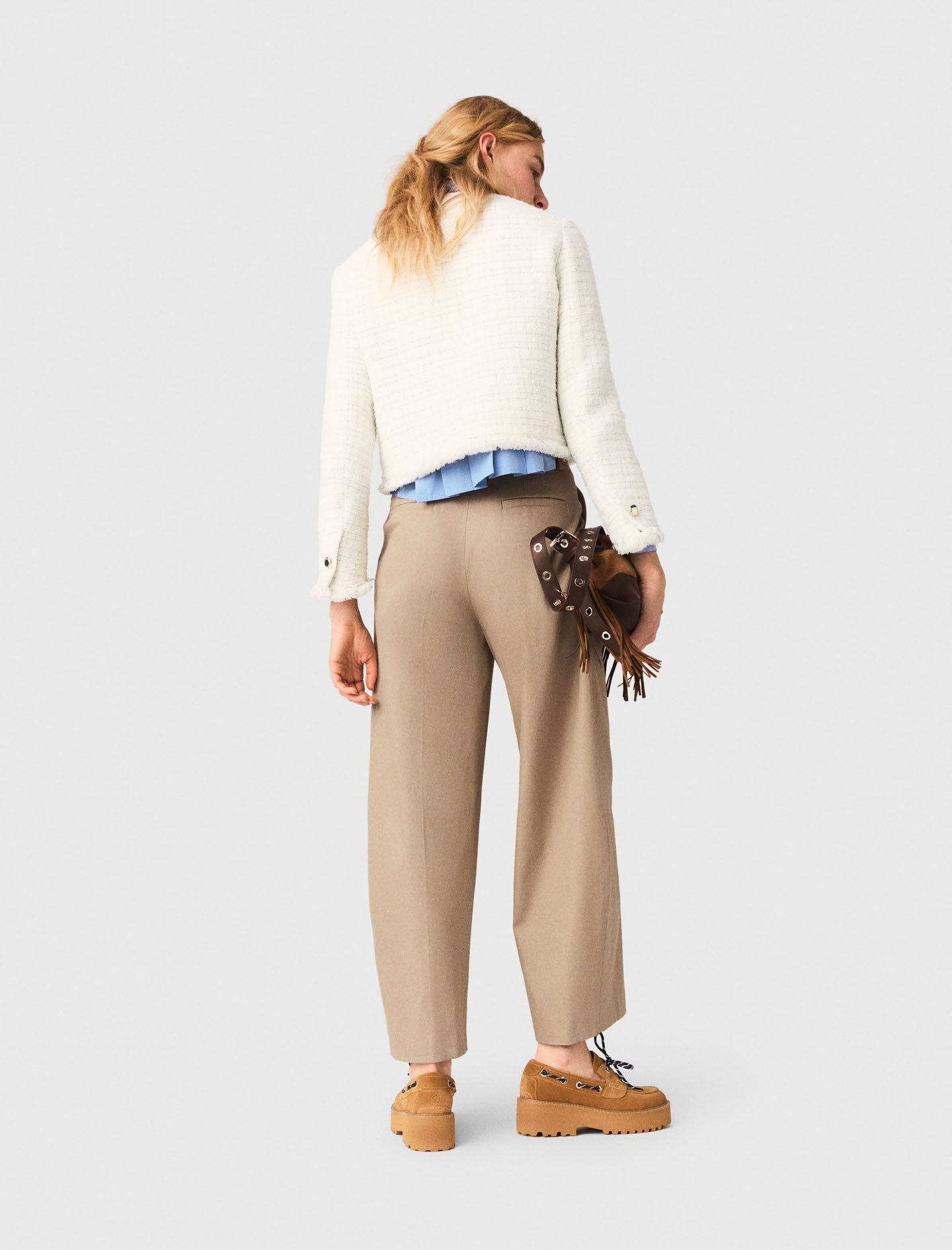 Short Tweed Jacket ECRU