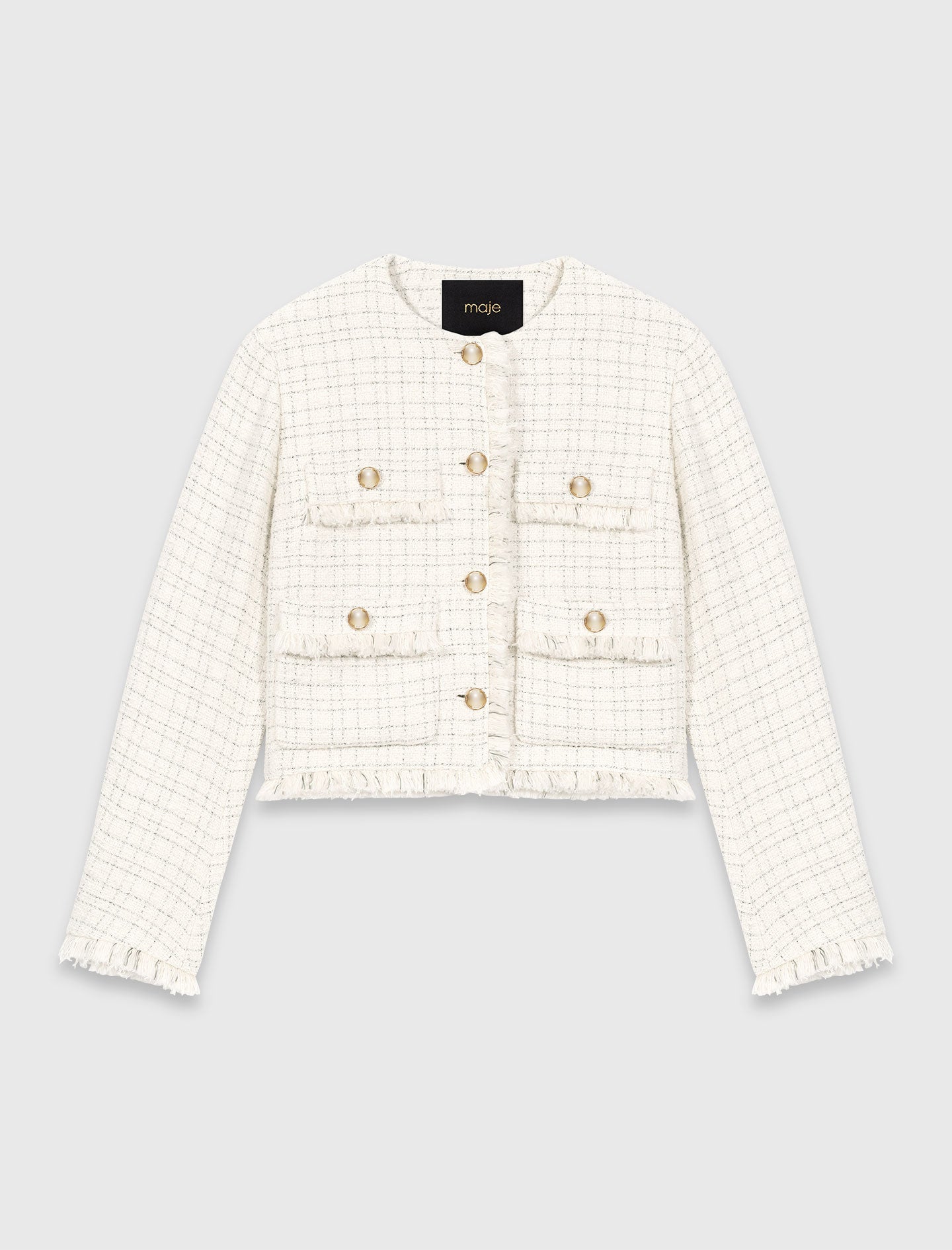 Short Tweed Jacket ECRU