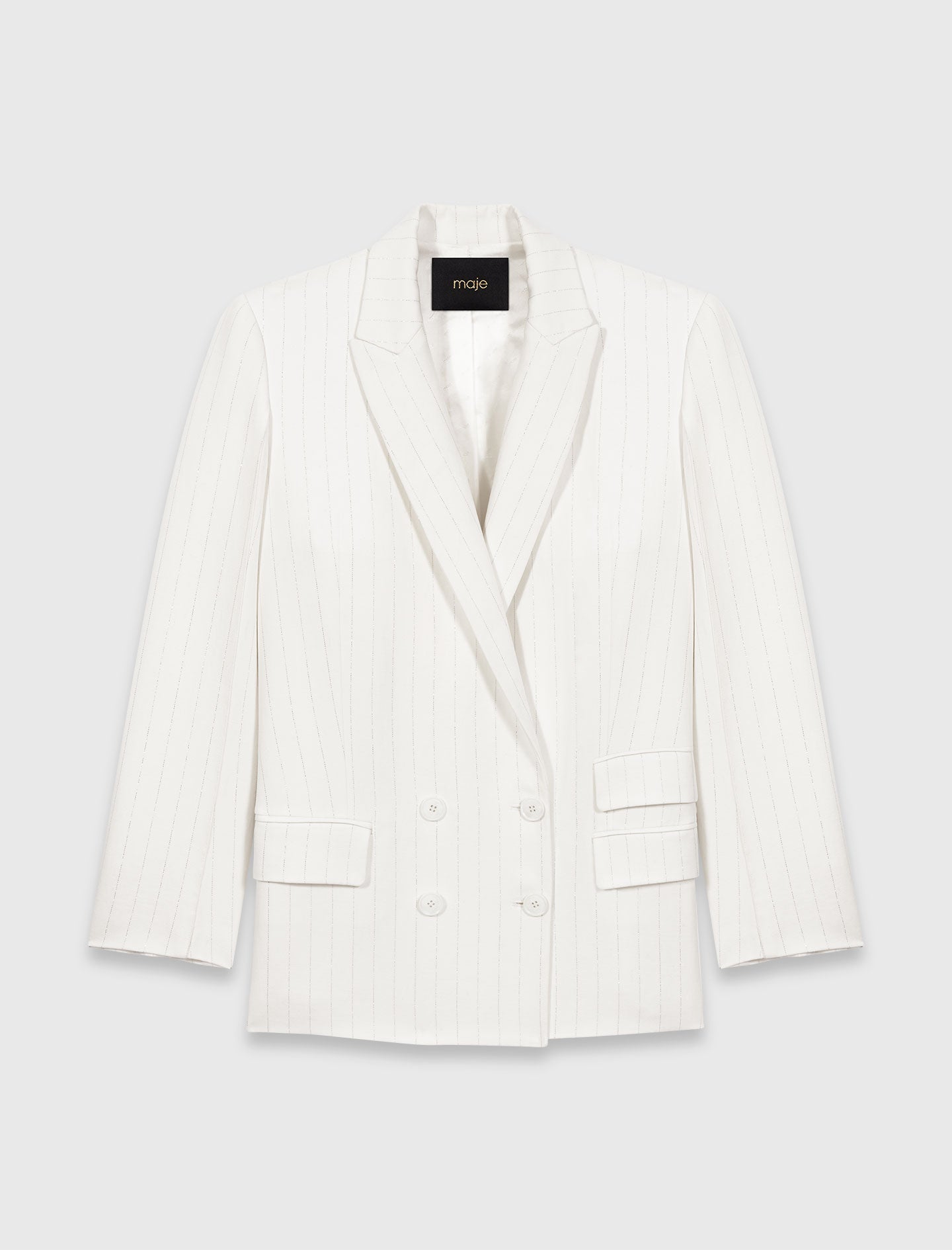 Double-Breasted Suit Jacket WHITE