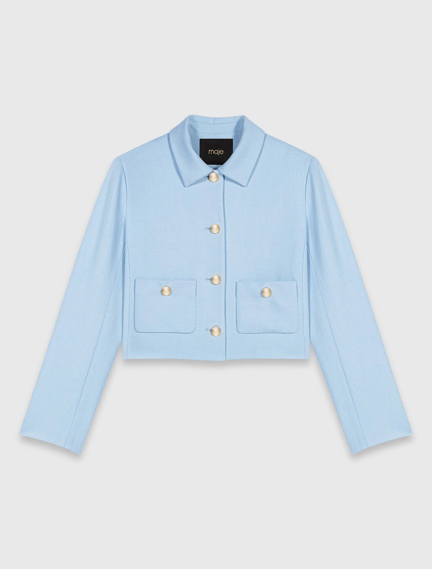 Short Single-Breasted Jacket Blue Sky