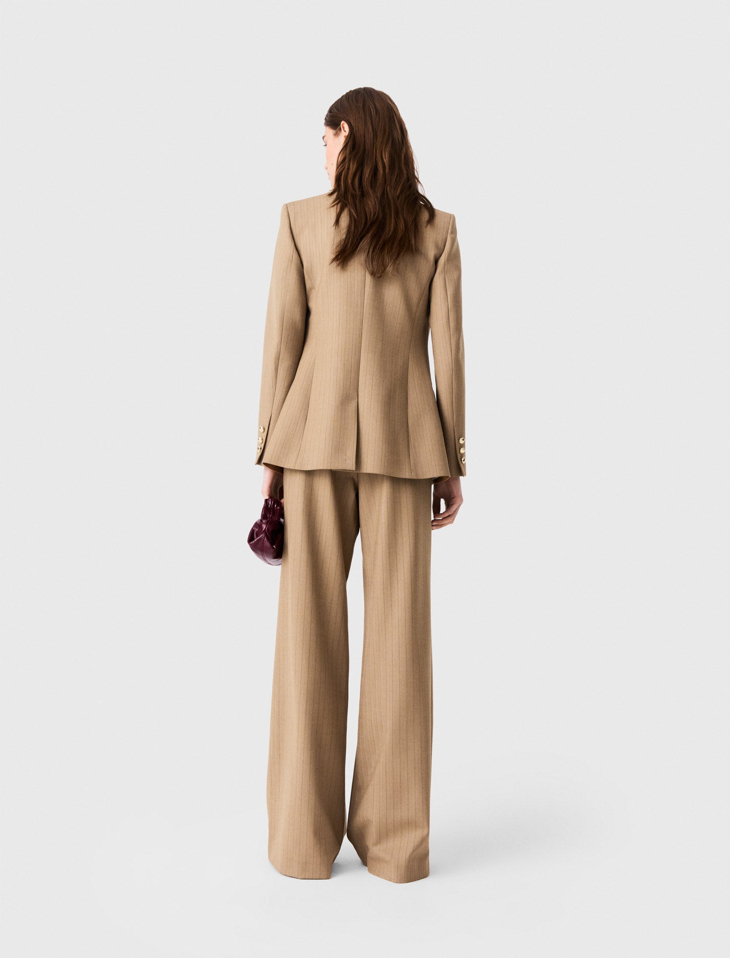 Double-breasted suit jacket Beige
