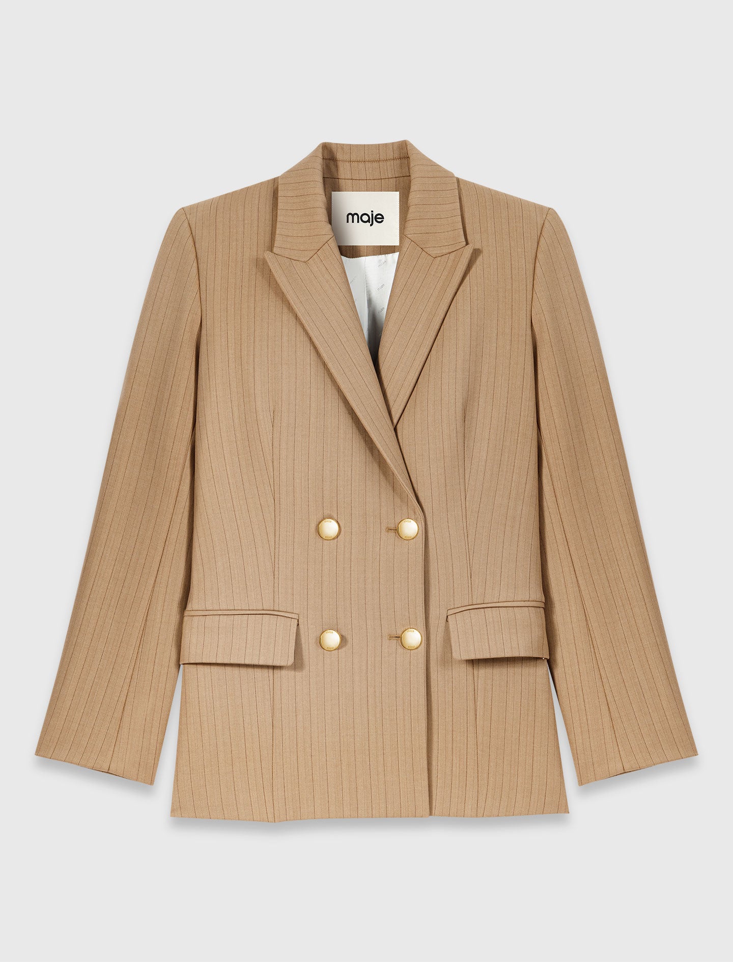 Double-breasted suit jacket Beige