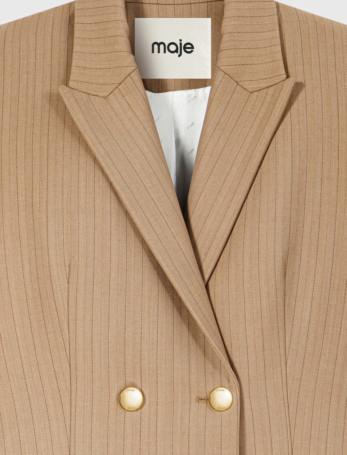 Double-breasted suit jacket Beige
