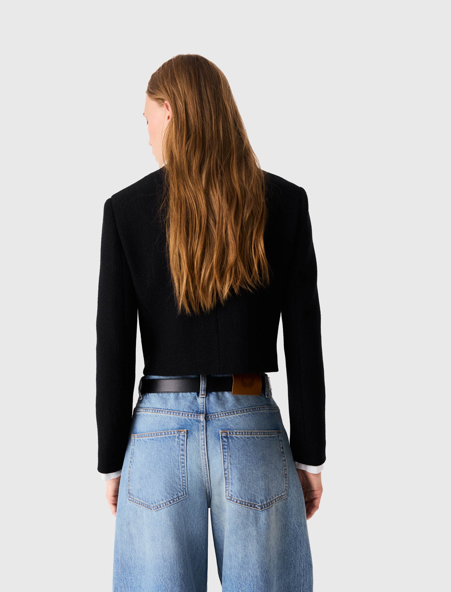 Short tweed jacket Black