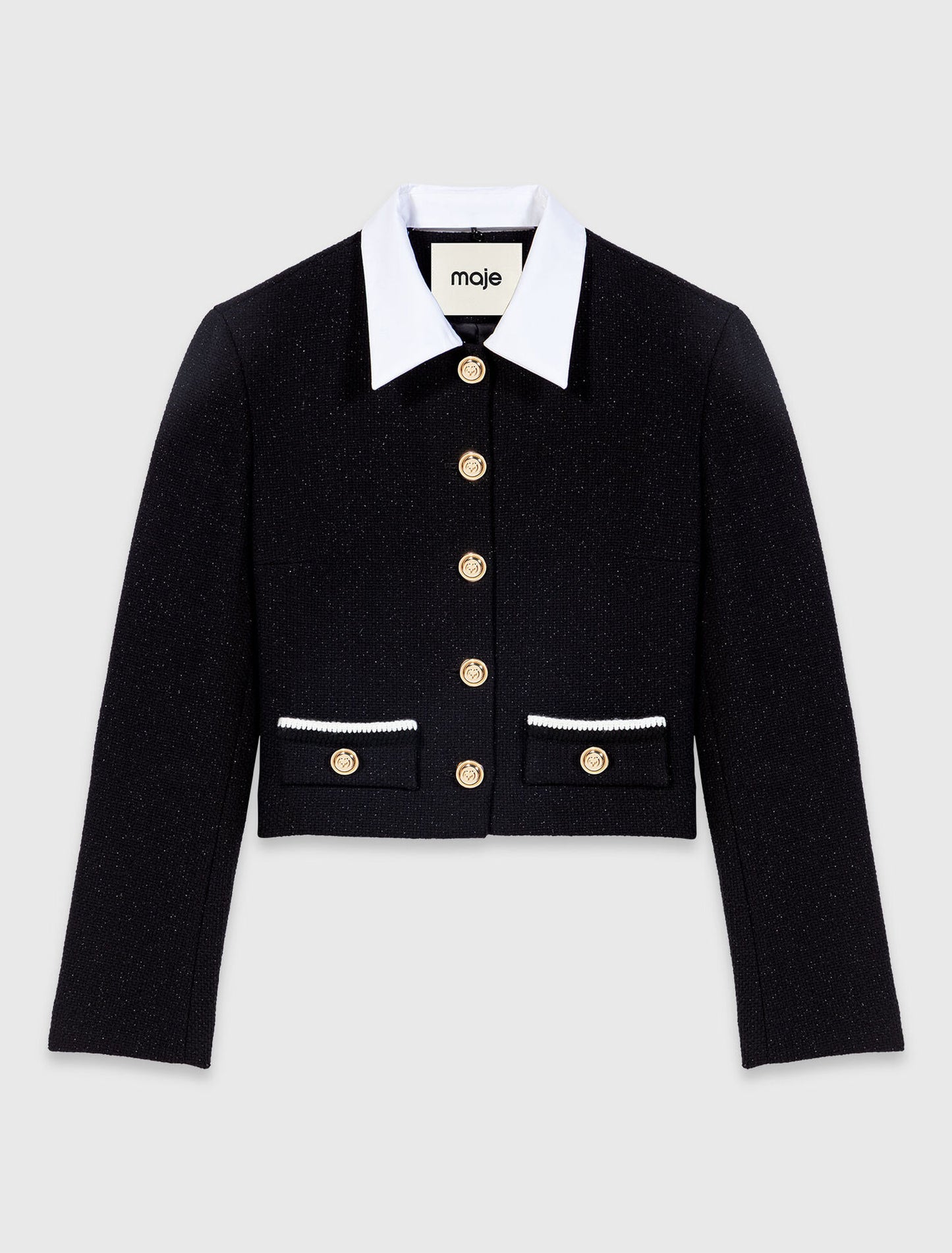 Short tweed jacket Black