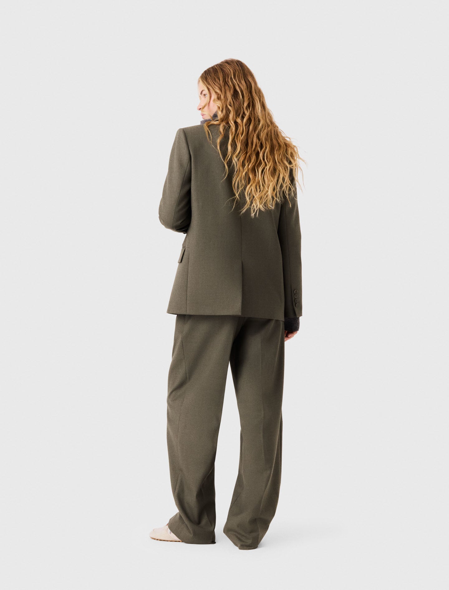 Single-breasted suit jacket Khaki