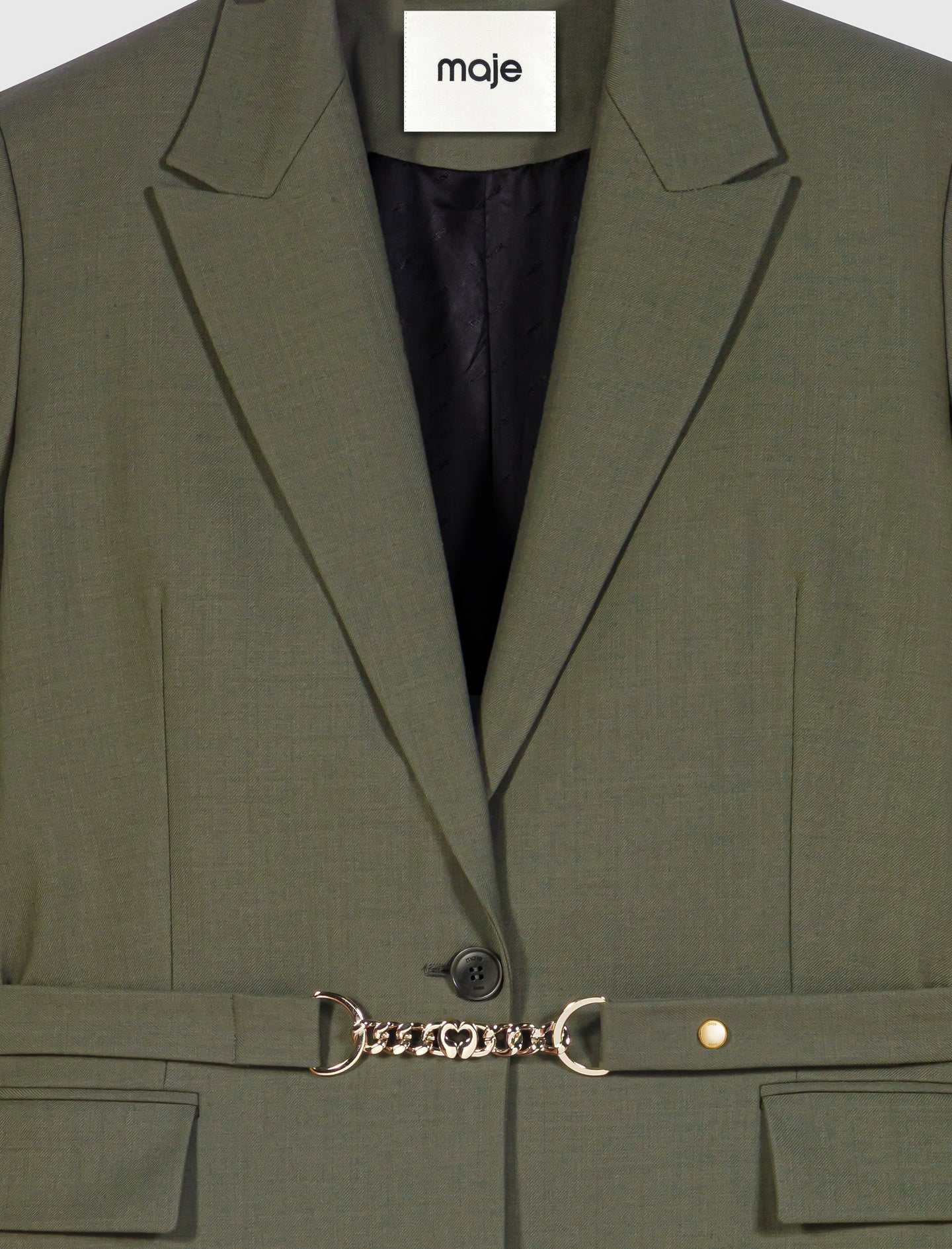 Single-breasted suit jacket Khaki