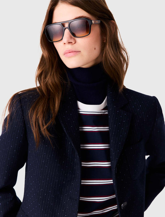 Cropped suit jacket Navy