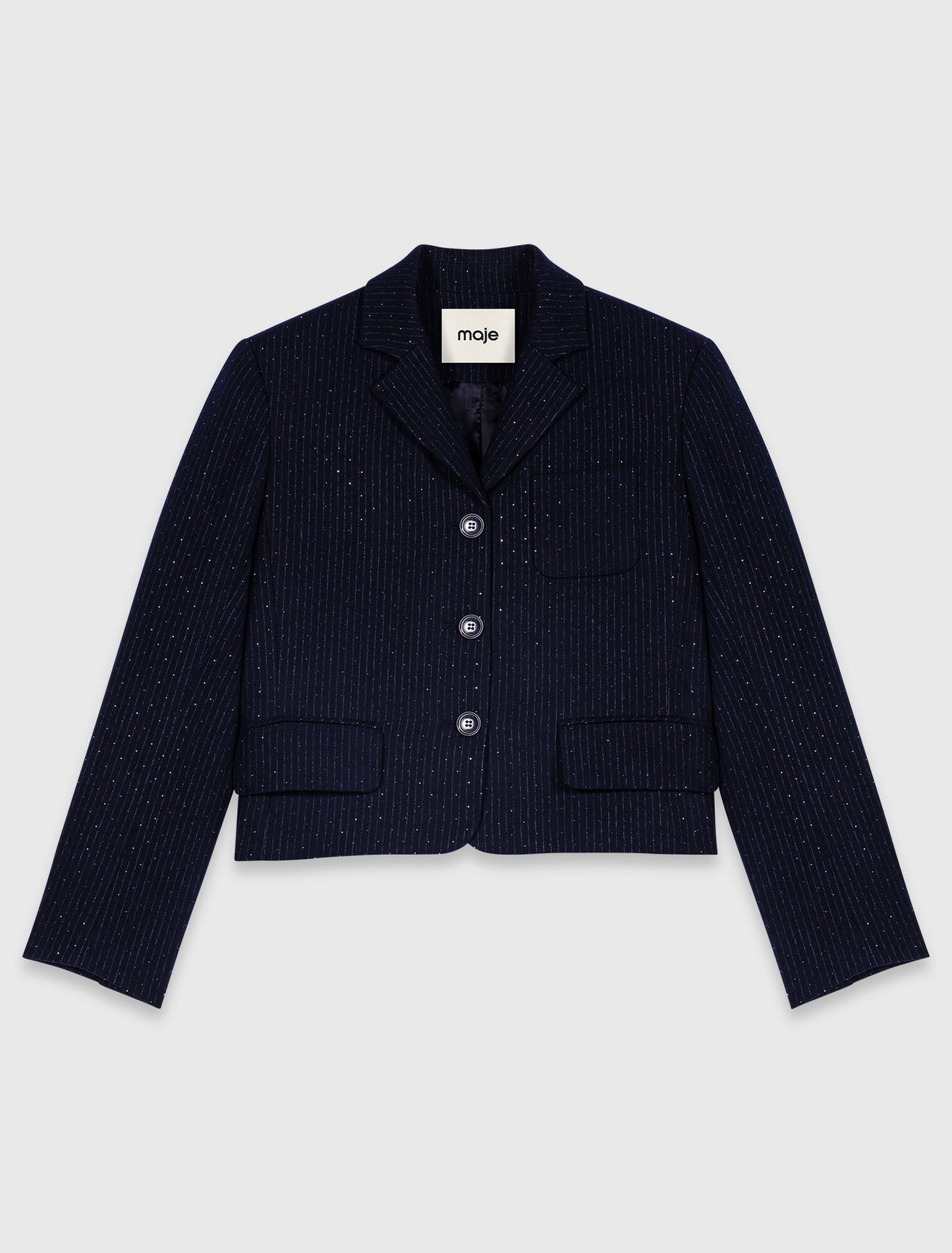 Cropped suit jacket Navy