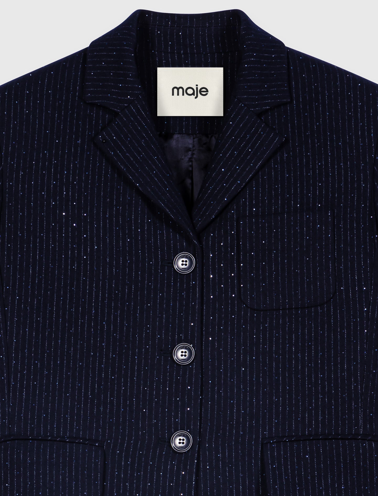 Cropped suit jacket Navy