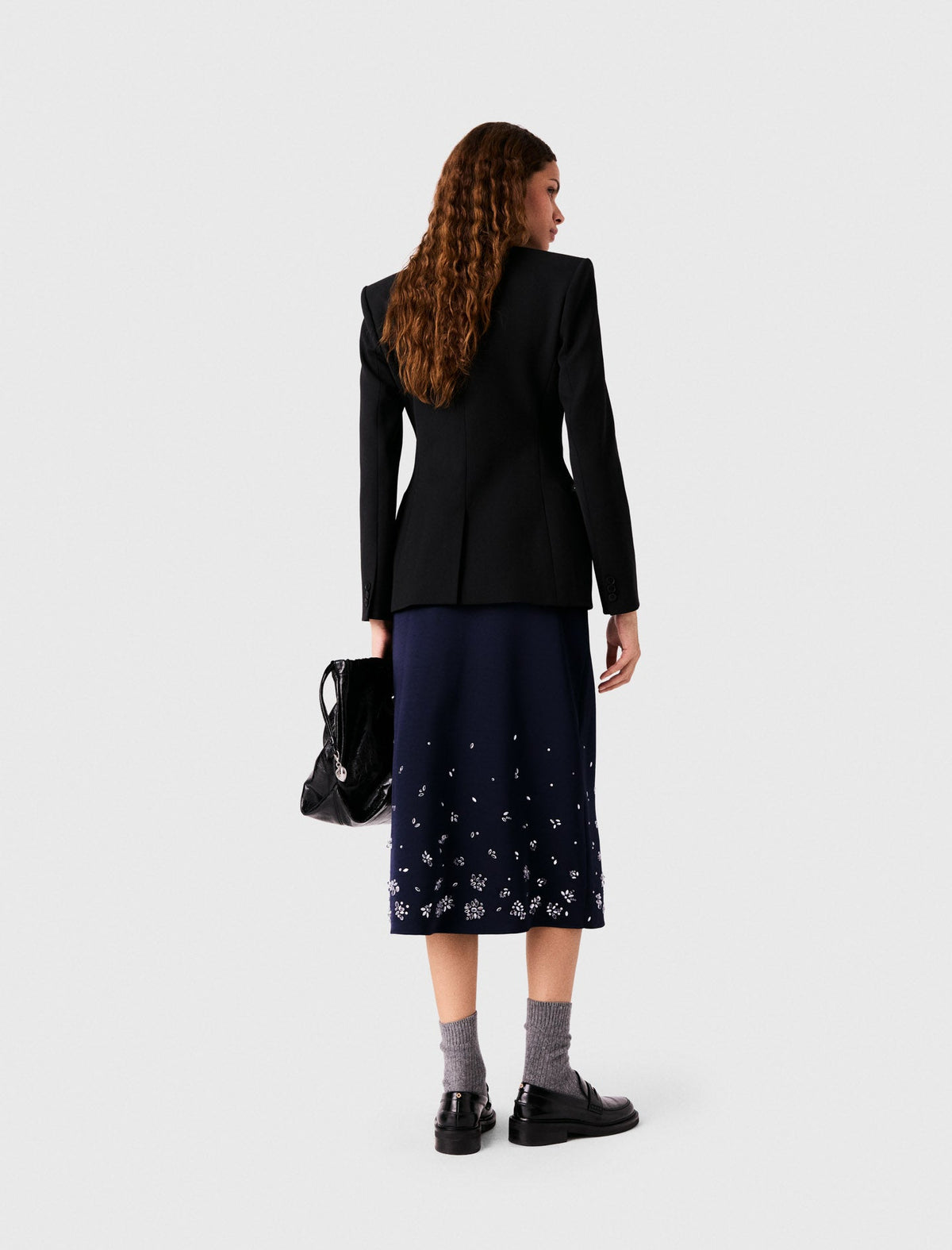 Slim-Fit Tuxedo Jacket Black
