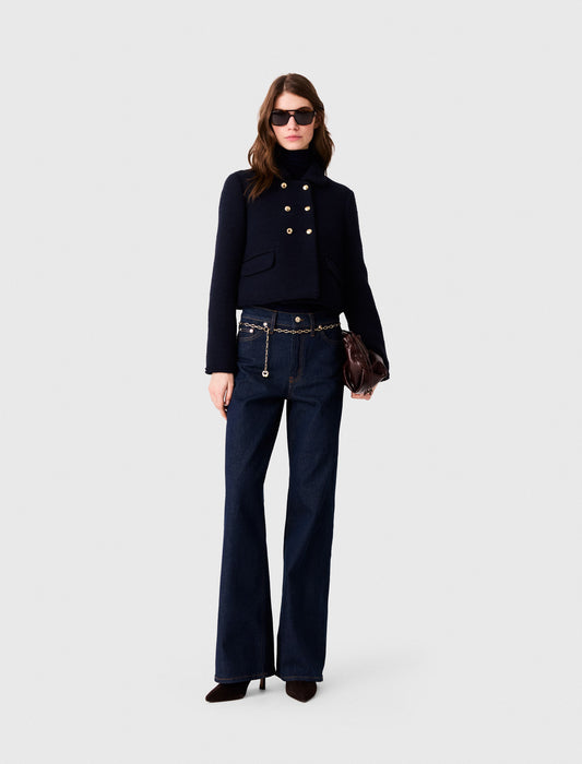 Short tweed jacket Navy