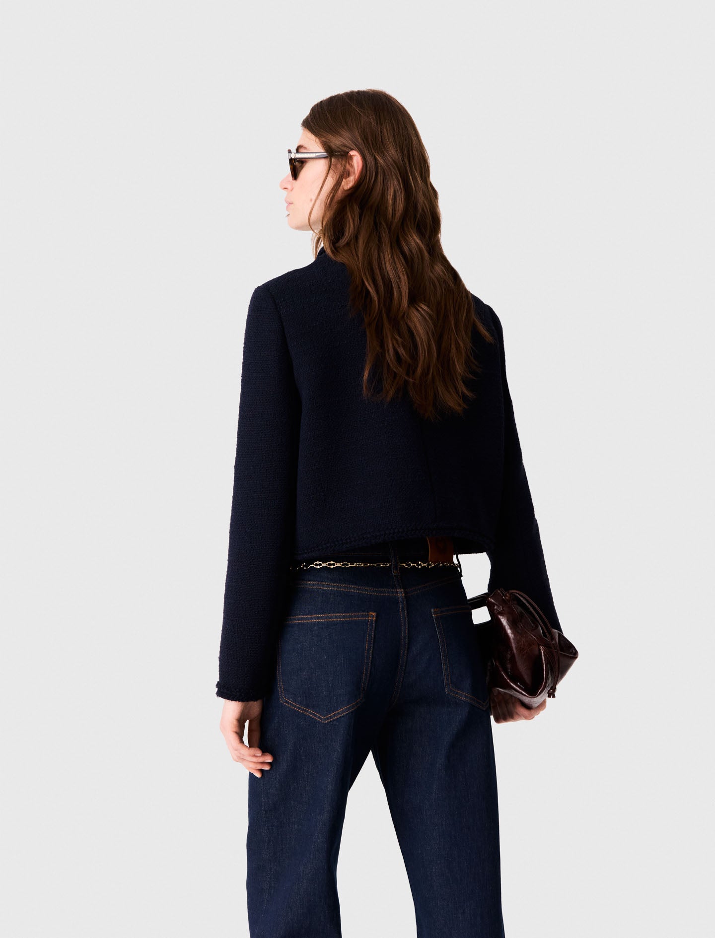 Short tweed jacket Navy