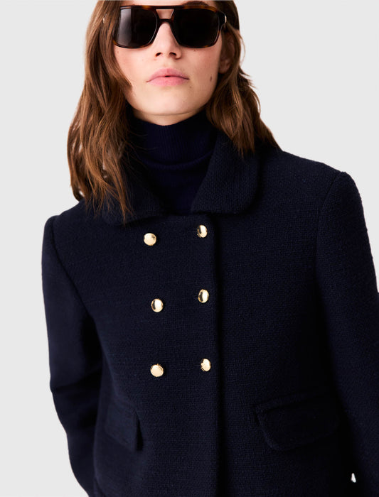 Short tweed jacket Navy