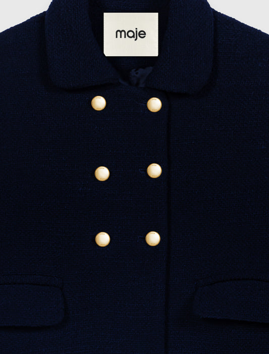 Short tweed jacket Navy