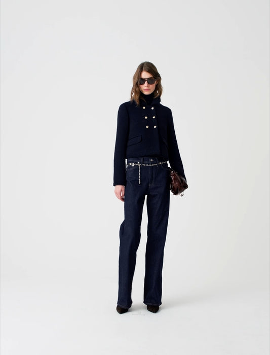 Short tweed jacket Navy