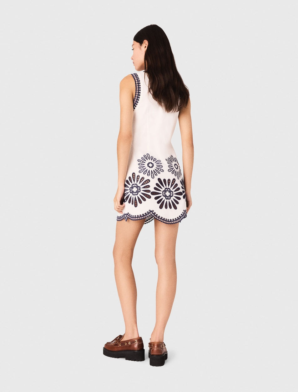 Short dress with crochet details