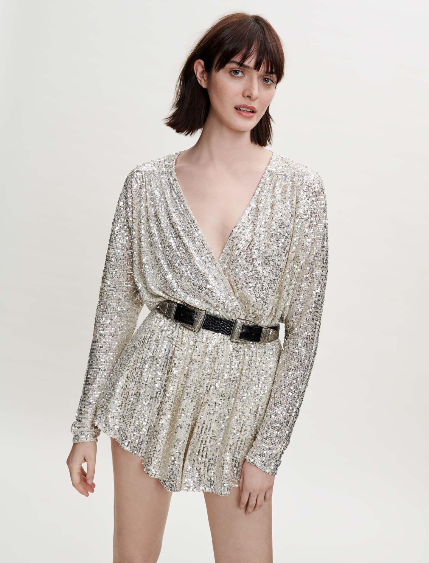 Silver featured SEQUINNED PLAYSUIT