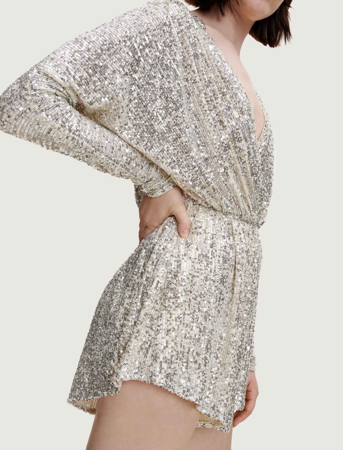 Silver SEQUINNED PLAYSUIT