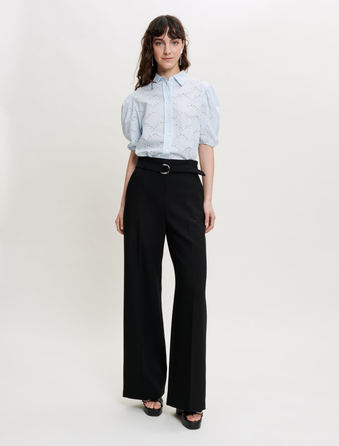 WIDE BELTED TROUSERS